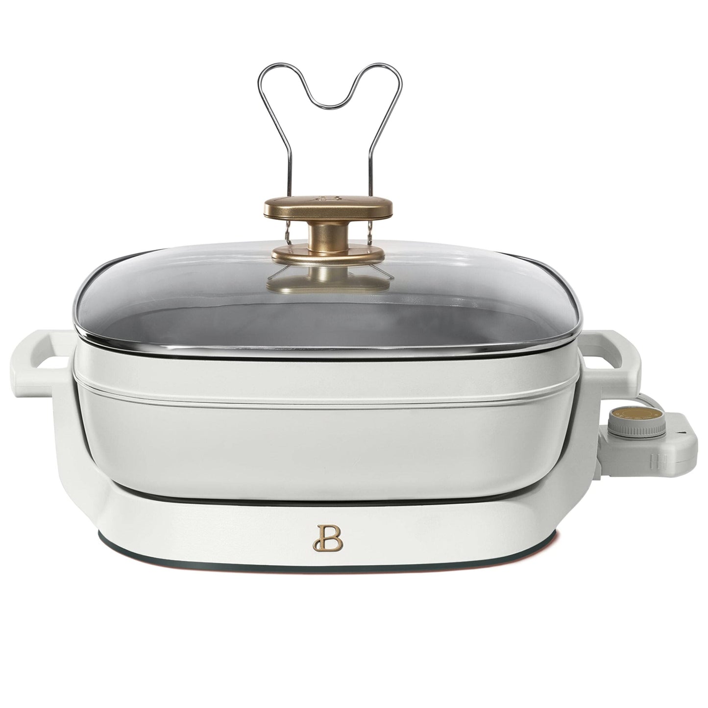 Beautiful 5-in-1 Electric Expandable Skillet, Oyster Grey by Drew Barrymore, Up to 7 qt (Oyster Grey)