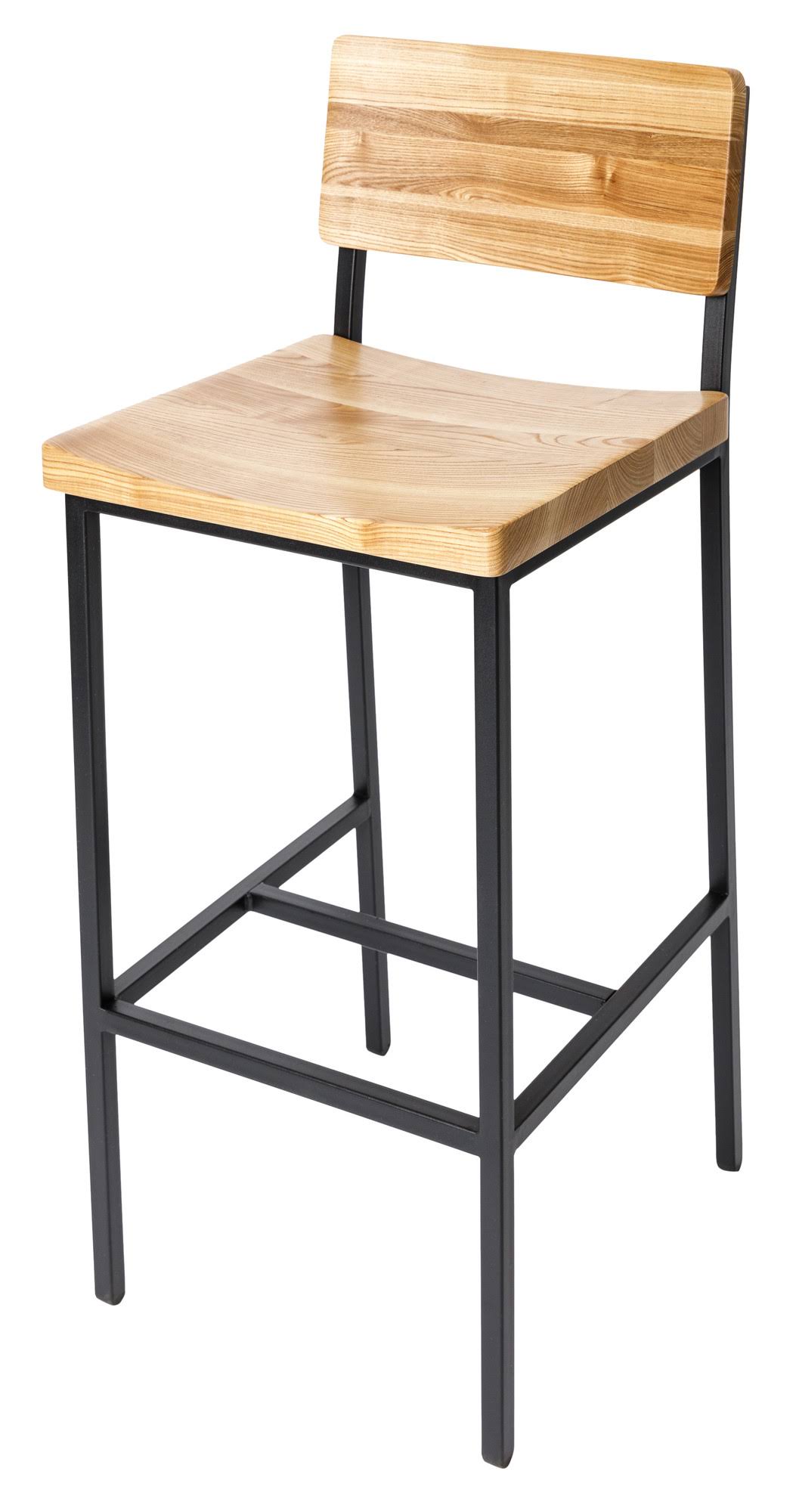 BFM Seating Memphis Solid Wood 30.25 Bar Stool