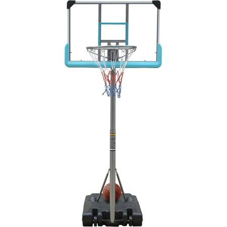 Westice Portable Basketball Hoop, Height Adjustable 3.9-6.4ft Basketball Goal with Rim & Basketball Bracket Backboard with Wheels, Size: 35, Blue