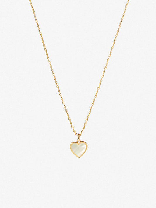 Ana Luisa 14K Gold Heart Necklace Laure Mother of Pearl