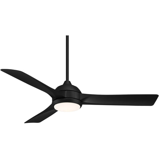 54 Casa Vieja Expedite Modern Indoor Outdoor Ceiling Fan with LED Light Remote Control Matte Black White Diffuse Damp Rated for Patio Exterior