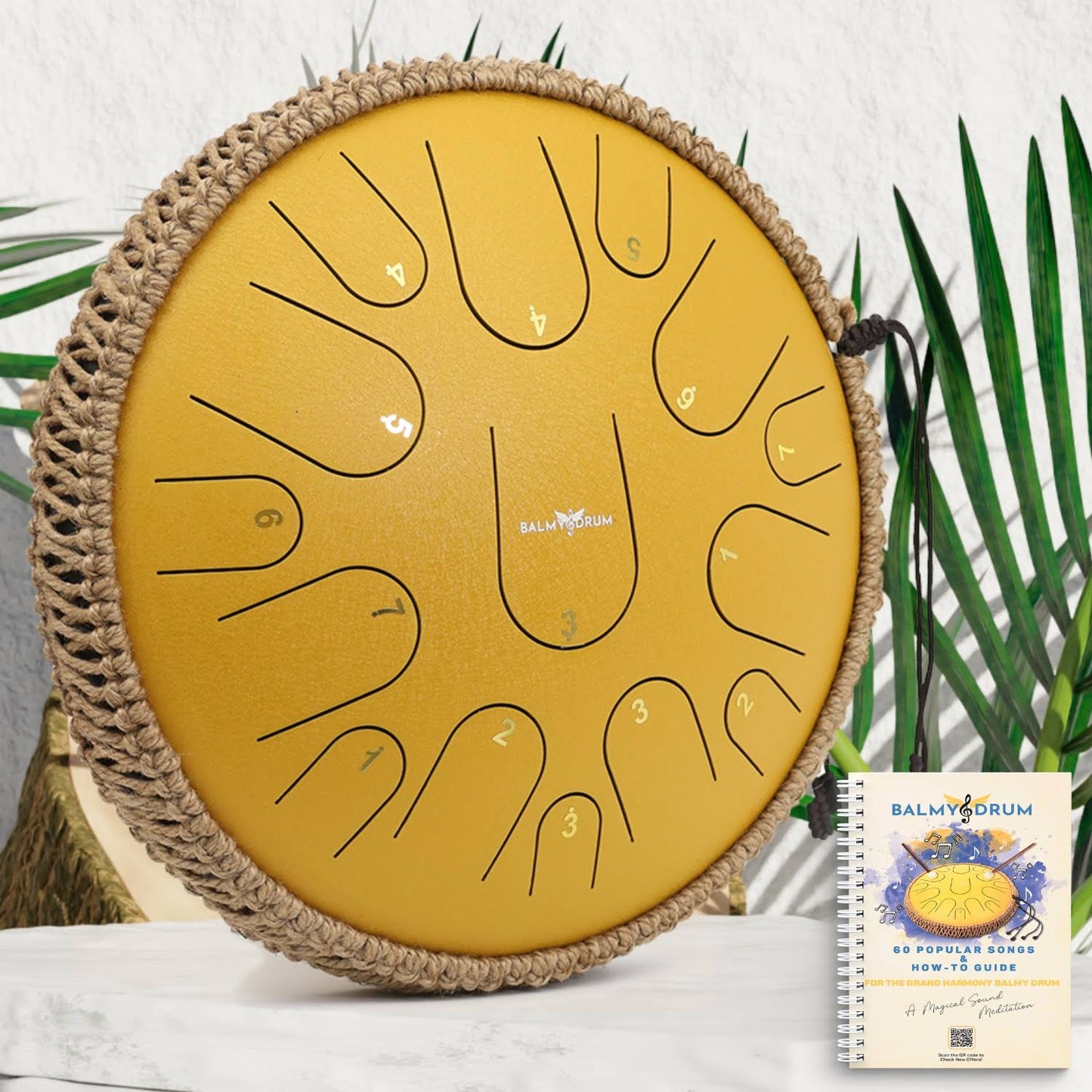 Balmy Drum Steel Tongue Drum | Best Sound Drum for Meditation (Gold)