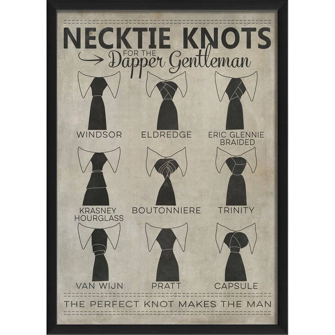 Williston Forge Necktie Knots for the Dapper Gentleman Framed Textual Art Print