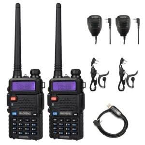 Baofeng 2 Pack UV-5RTP Tri-Power 8/4/1W Two-Way Radio Transceiver (UV-5R Upgraded Version with Tri-Power), Dual Band 136-174/400-520MHz True 8W High