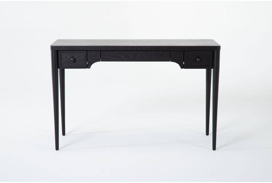 Austen 48 Writing Office Desk with Drawers Traditional, Mid-Century Modern - Black Wood 48W x 22D 30H at Living Spaces