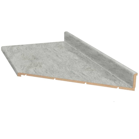 VT Dimensions 6-ft x 25-in x 4-in Formica Right-Hand Miter-Cut Laminate Countertop with Integrated Backsplash in Gray | 111372010699306-58