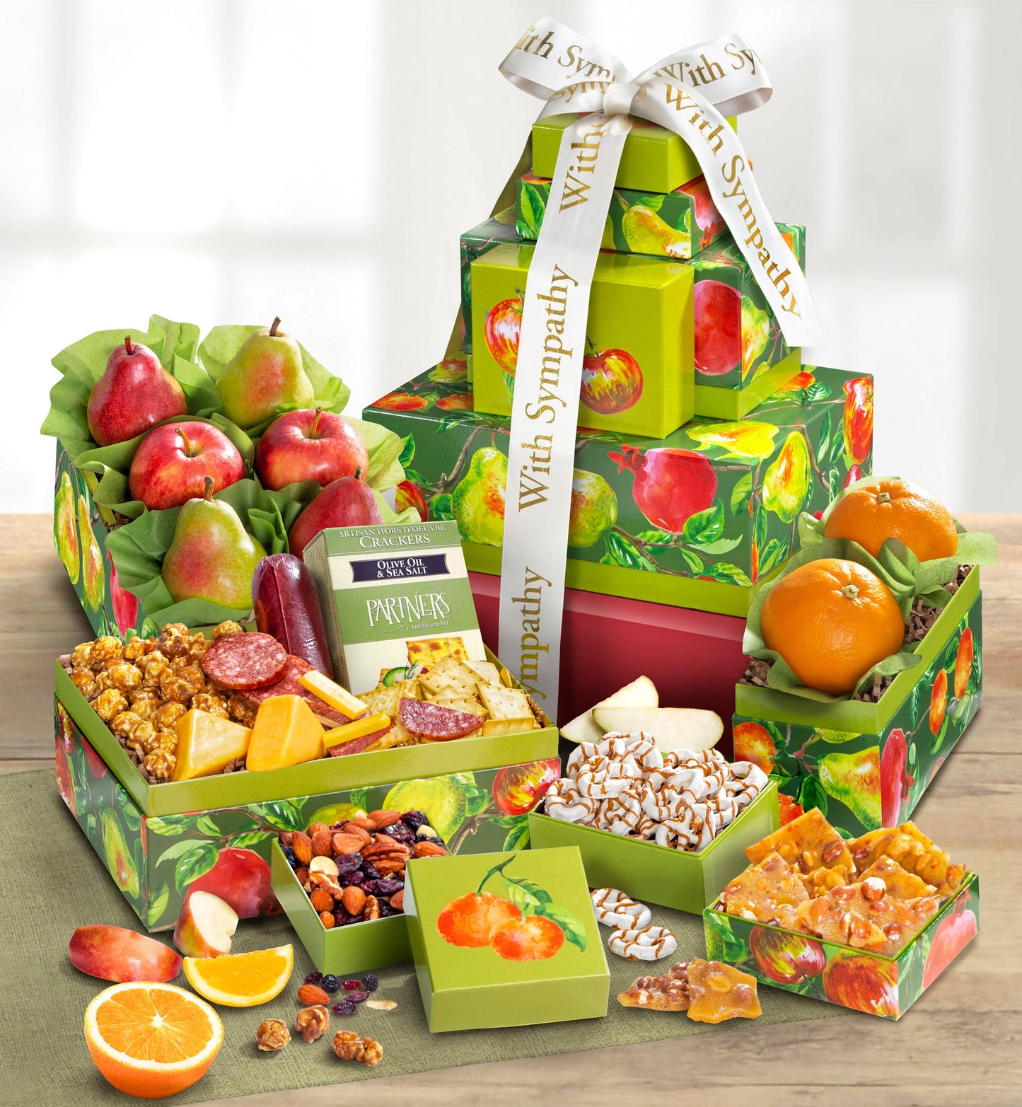 With Love & Support Sympathy Fresh Fruit Tower by 1-800 Baskets