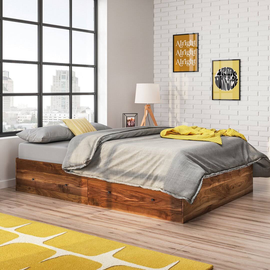 Althea Queen Storage Platform Bed Foundstone