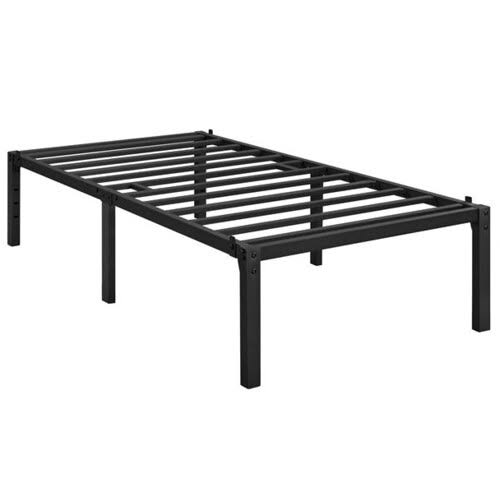 Yaheetech Metal Platform Bed Frame No Screw Tool-Free Easy Assembly, Queen, Black, Size: 82Large ×62W × 15 H