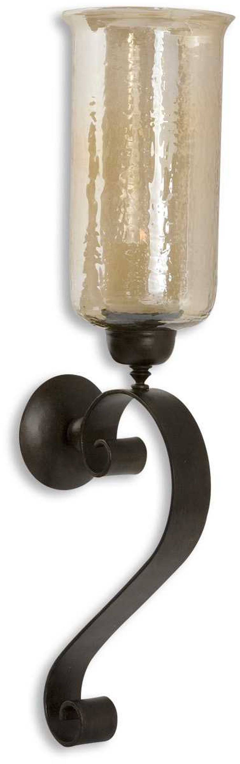 Uttermost 19150 Joselyn Candle Wall Sconce, Size: 30.0 L x 7.0 W x 8.5 D, Brown