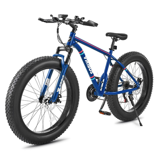 Viribus 26 Fat Tire Mountain Bike with Front Suspension 21 Speeds & D