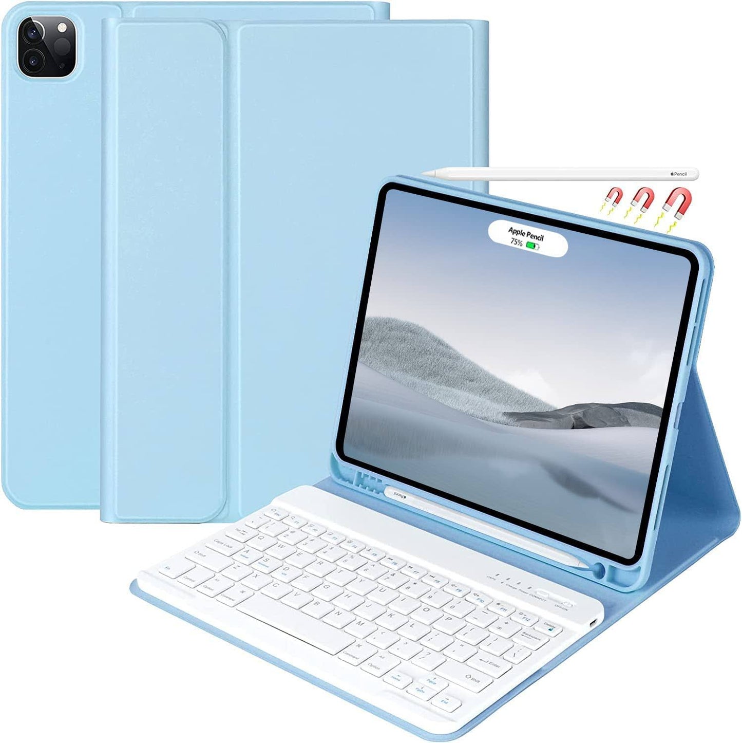 TQQ ipad pro 12.9 inch 2022 case with keyboard