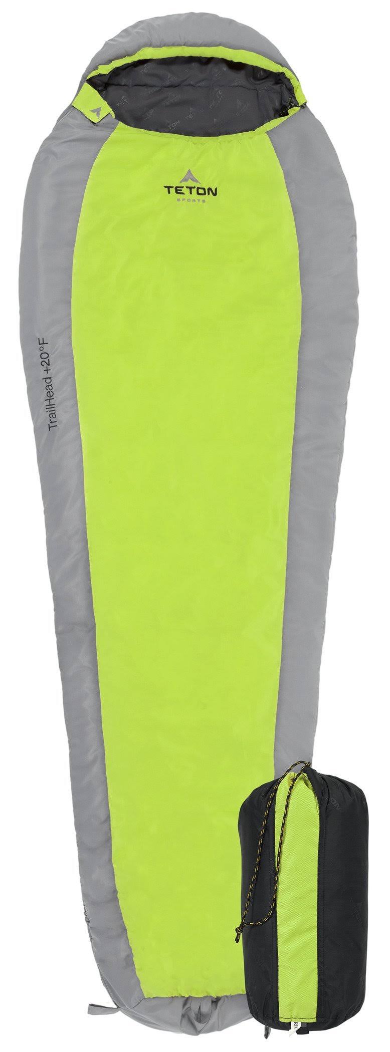 Teton Sports Trailhead Ultralight Mummy Sleeping Bag: Green/Grey