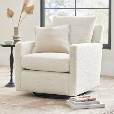 Beckham Swivel Glider - Merino Taupe - Grandin Road