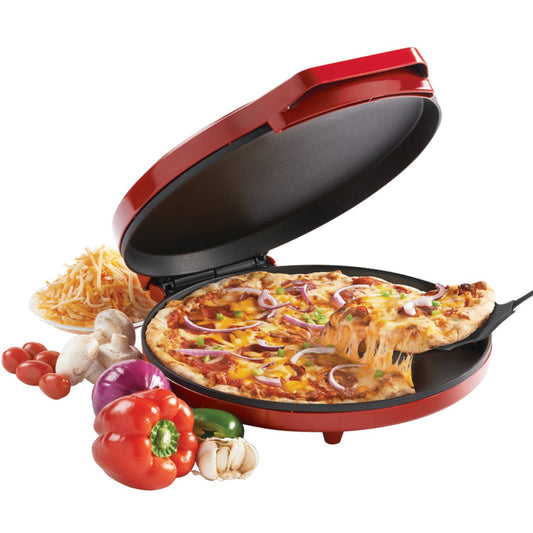 Betty Crocker BC-2958CR Non-Stick Pizza Maker - 1440W - Red