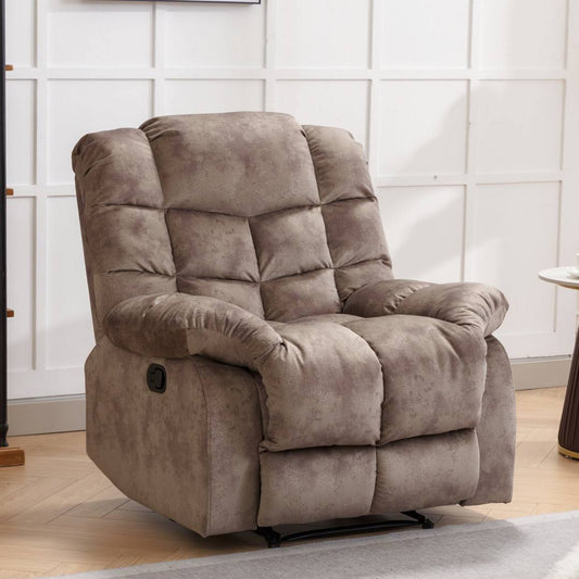 39 Wide Modern and Overstuffed Soft Manual Recliner with Wide Backrest Red Barrel Studio Fabric