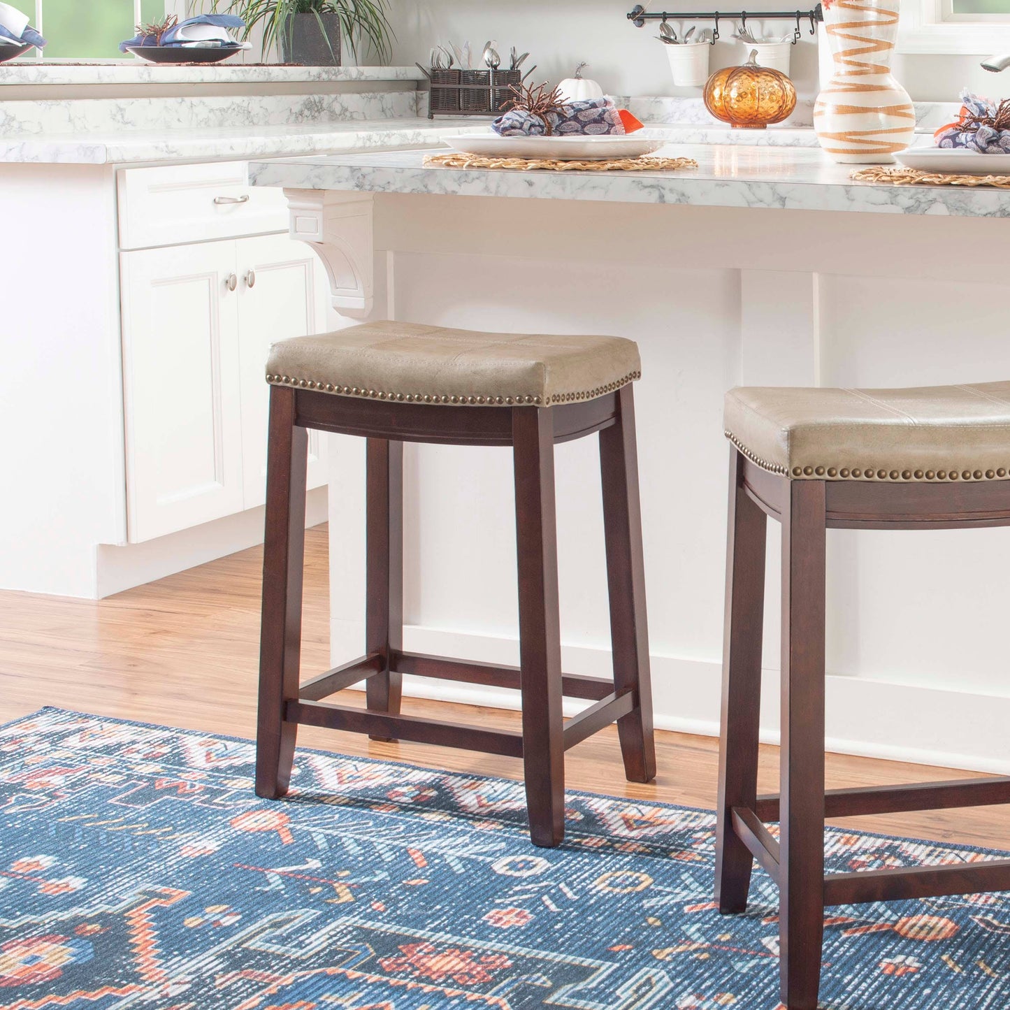 Backless Claridge Beige Counter Stool Beige by Ashley HomeStore