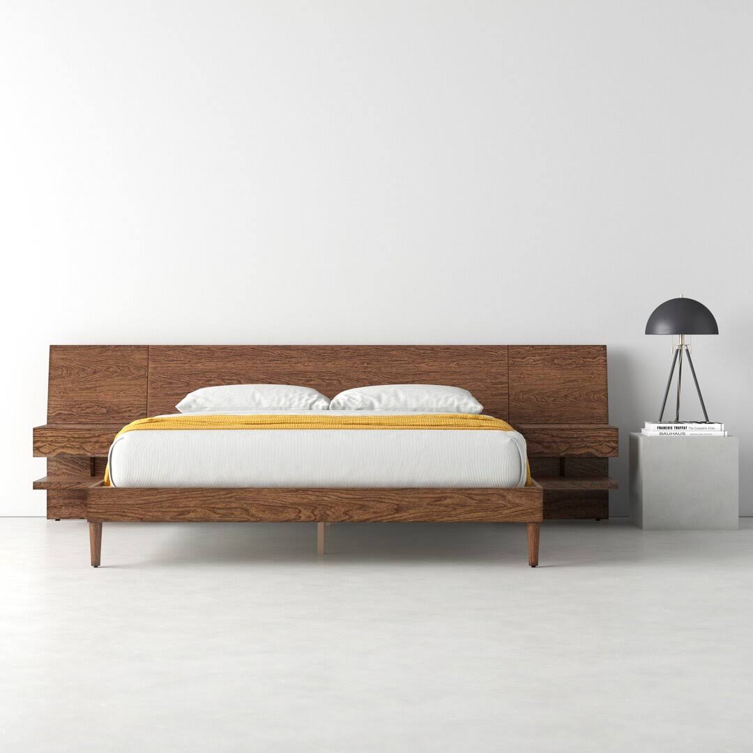 AllModern Vesta Bedframe with 2 Attached Nightstands