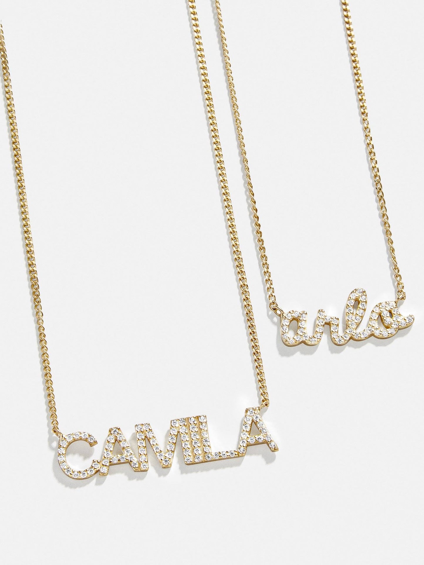 BaubleBar Pavé Custom Nameplate Necklace