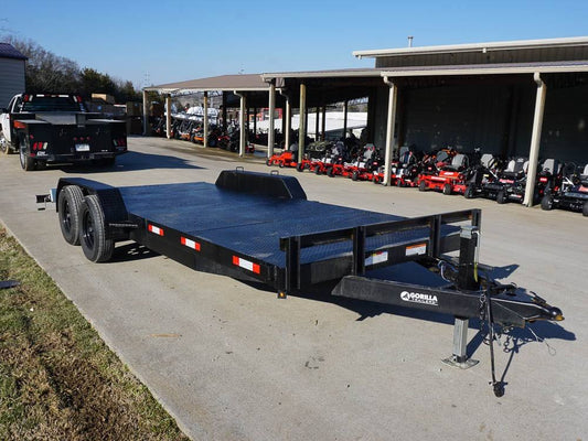 7x18 Steel Floor Car Hauler 3500lb Axle w/ Brake and Ramps