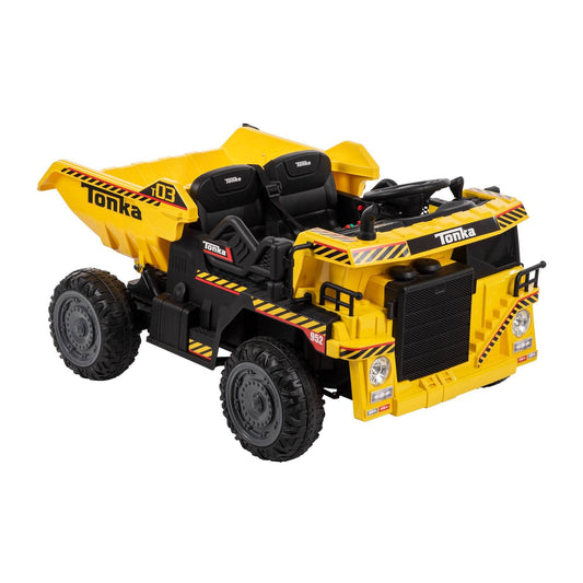 Tonka 12V Dump Truck Ride-On Toy by Huffy - Perfect for Little Construction Workers! None -