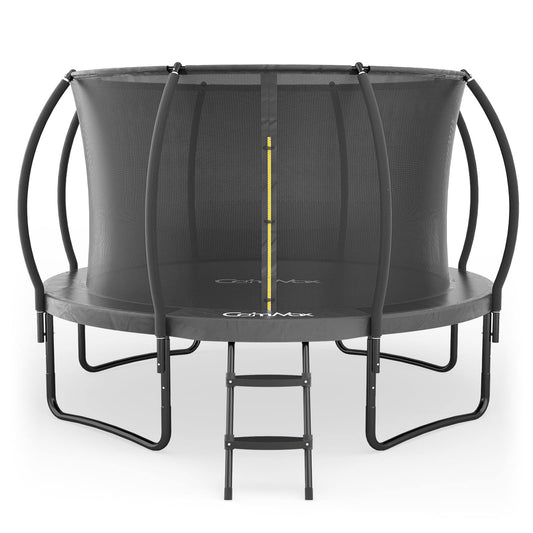 CalmMax 12FT 10FT 14FT 16FT Trampoline with Enclosure Recreational Trampolines with Ladder - ASTM Approval- Outdoor Trampoline for Kid Adults