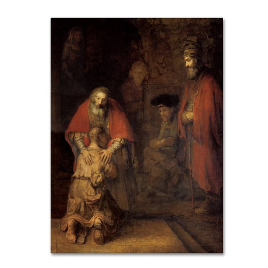 Trademark Fine Art - 35x47 Rembrandt Return of The Prodigal Son Canvas Art