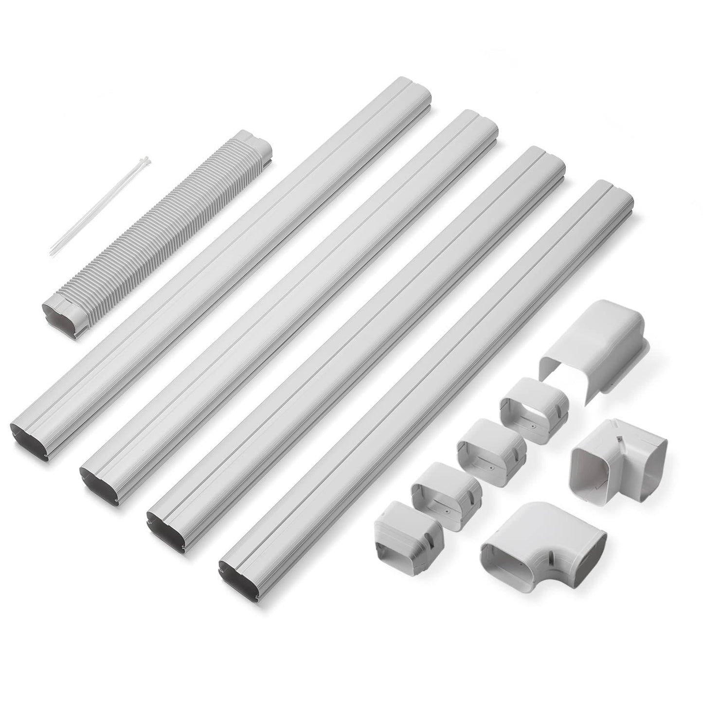 TURBRO 3 W x 14 L Decorative PVC Line Cover Kit for Mini Split and Central Air Conditioners, AC Heat Pumps Systems