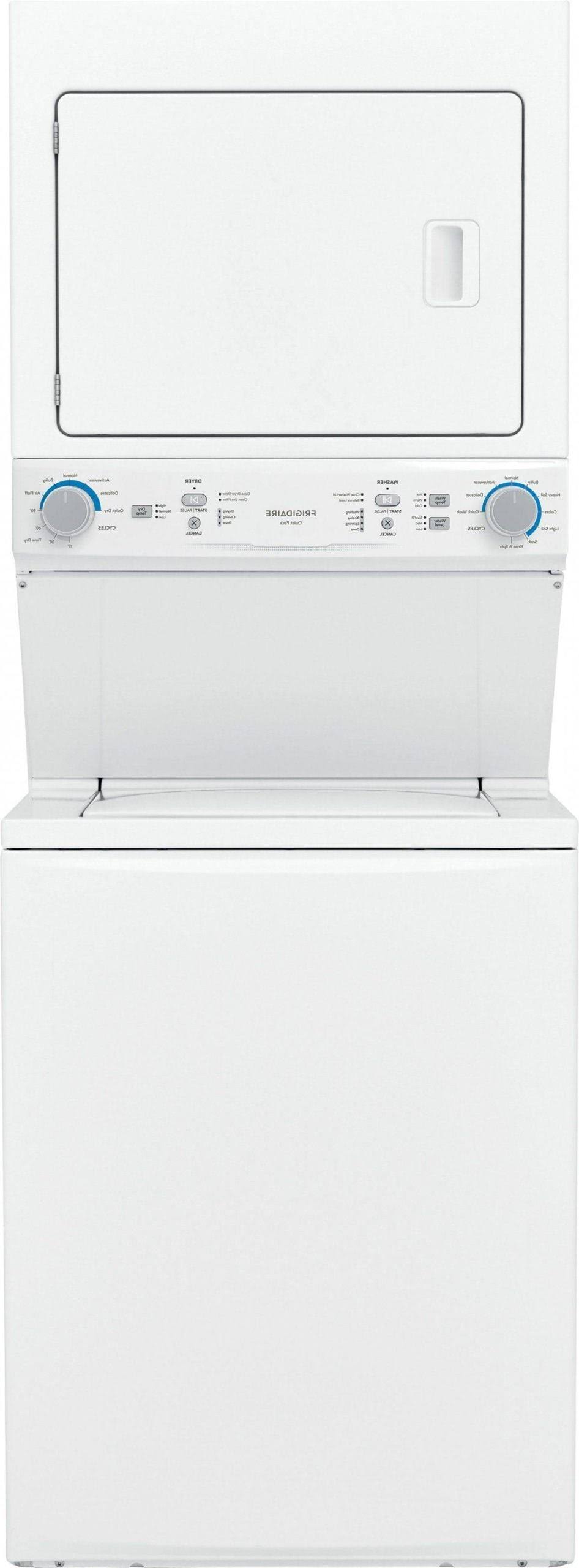 3.9 Cu. ft. WASHER, 5.6 Cu. ft. Dryer White Electric Stack Laundry-FLCE7522AW