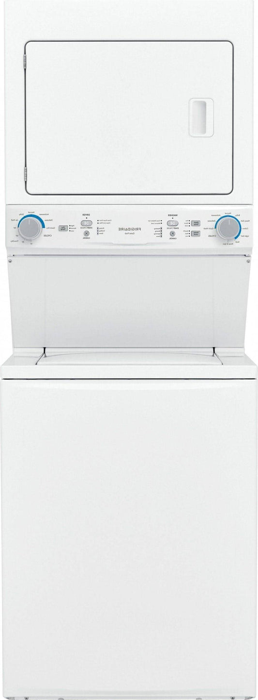 3.9 Cu. ft. WASHER, 5.6 Cu. ft. Dryer White Electric Stack Laundry-FLCE7522AW