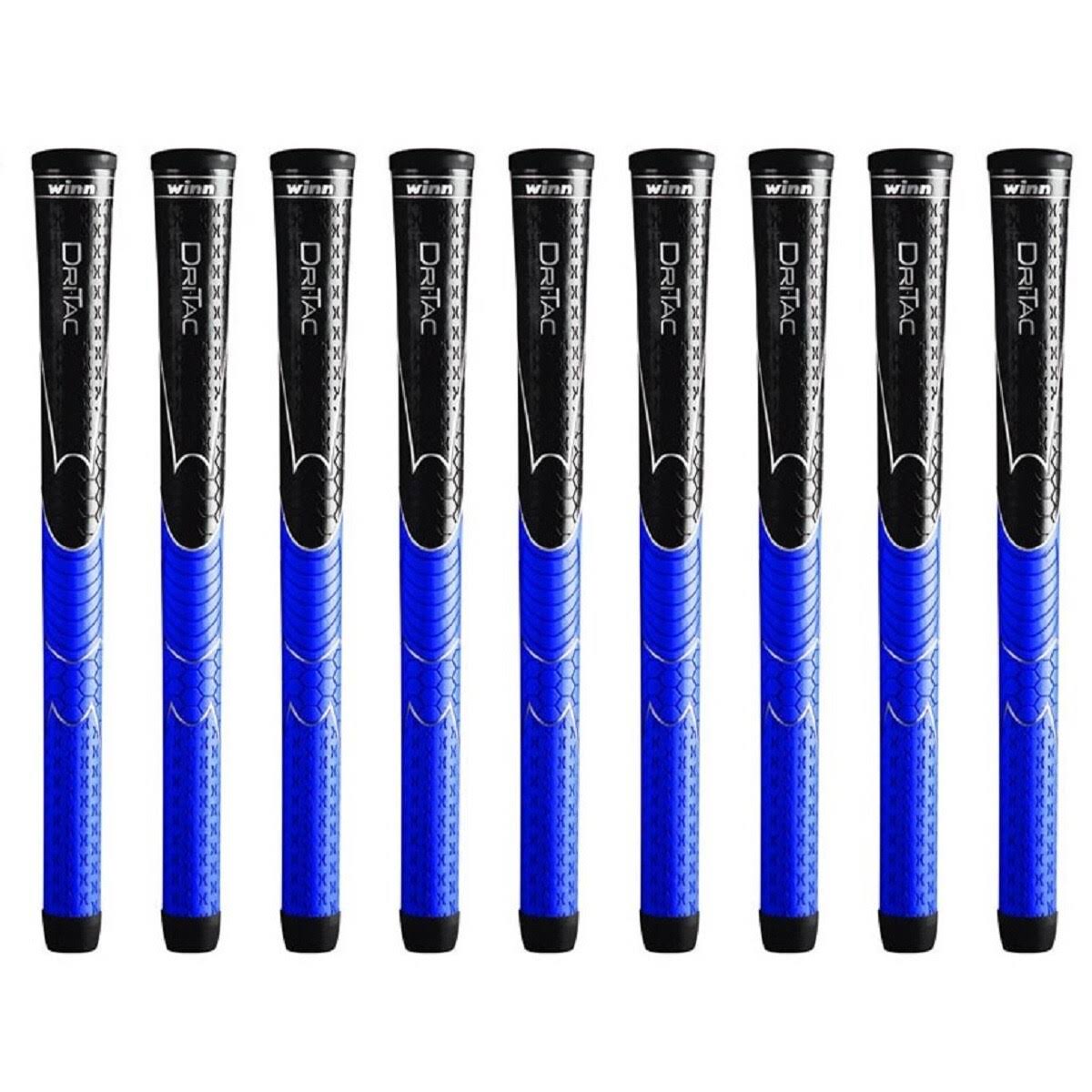 Winn Dri-Tac Oversize +1/8 Navy Blue - 9 Piece Golf Grip Bundle