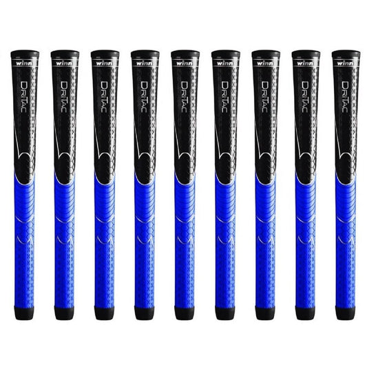 Winn Dri-Tac Oversize +1/8 Navy Blue - 9 Piece Golf Grip Bundle