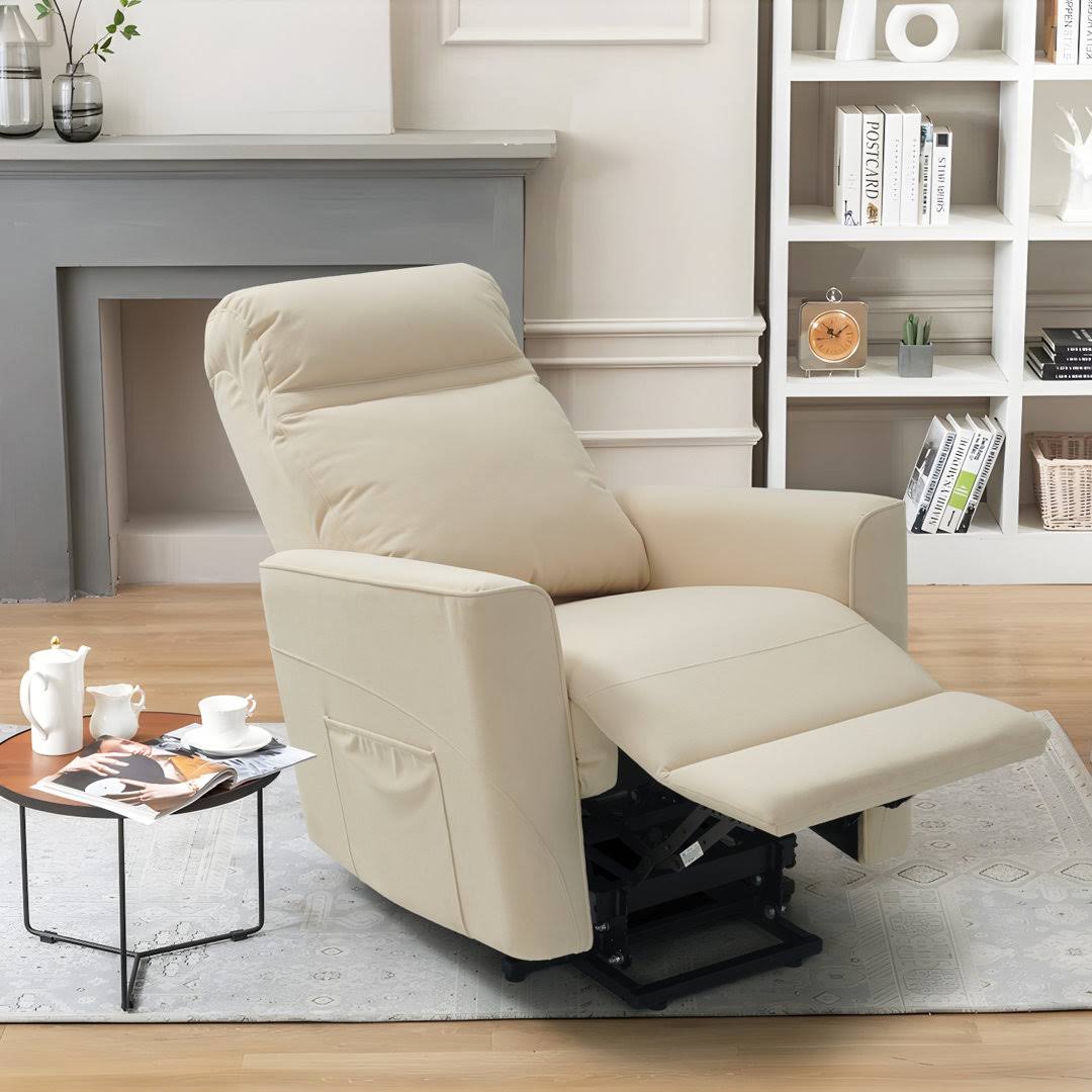 29.92 Wide Power Lift Assist Massage Recliner Chair Latitude Run Body Fabric