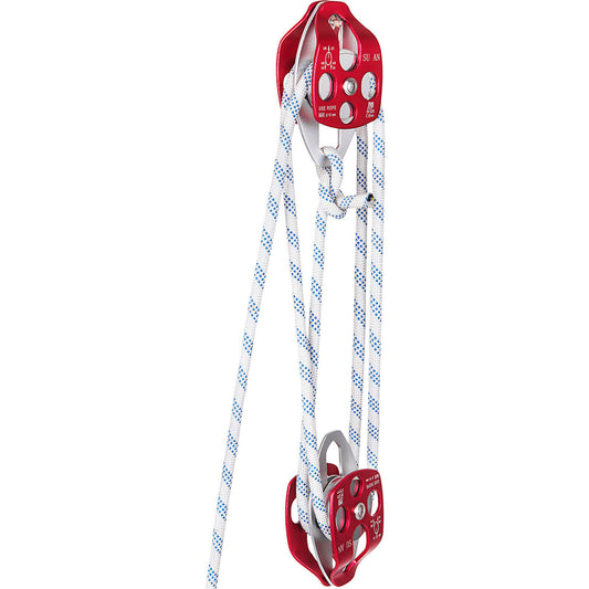 VEVOR Twin Sheave Block and Tackle 7500lb Pulley System 200 Feet 1/2 Double Braid Rope