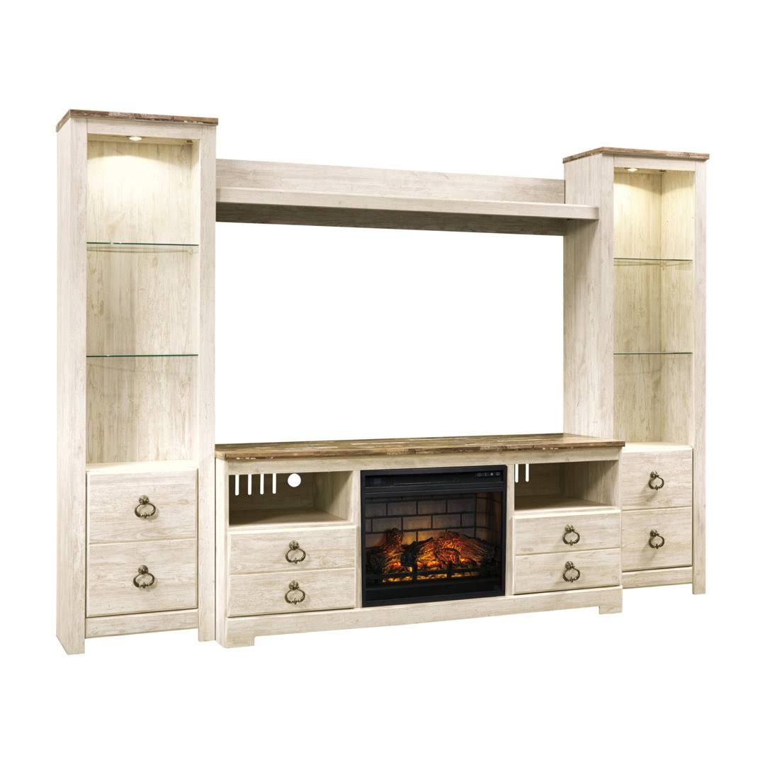 Willowton Entertainment Center for TVs up to 60 with Electric Fireplace Included Signature Design by Ashley