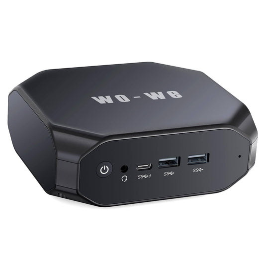 wowe Mini PC with AMD Excavator A9-9400, 8G DDR4, 128G SSD, AMD Radeon R5 Series, Supports 4K@30Hz HD Dual Display,2 HDMI 2.0,WiFi 5,USB 3.1,