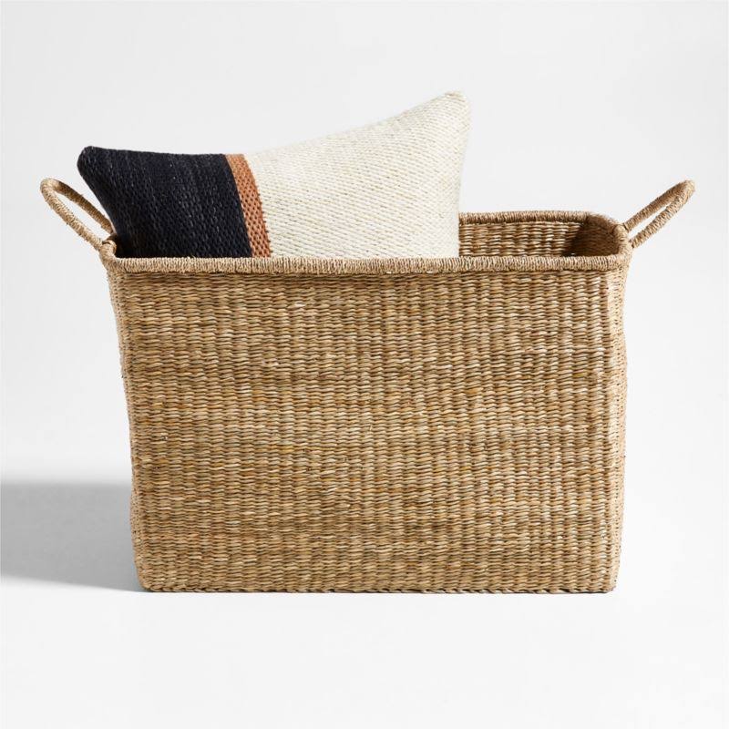 Vonne Extra-Large Square Decorative Basket | Crate & Barrel