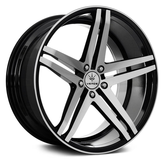 19 inch Verde V39 Parallax 19x8.5 5x114.3 +15mm Gloss Black Wheel Rim