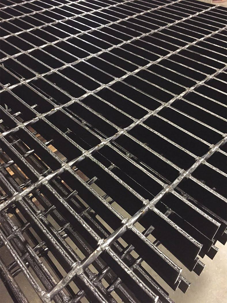 Approved Vendor A1011 Carbon Steel Rectangular Grating: Smooth, Black Painted, 36 in x 24 in Nominal Size (WxL) Model: 20125S075-C2