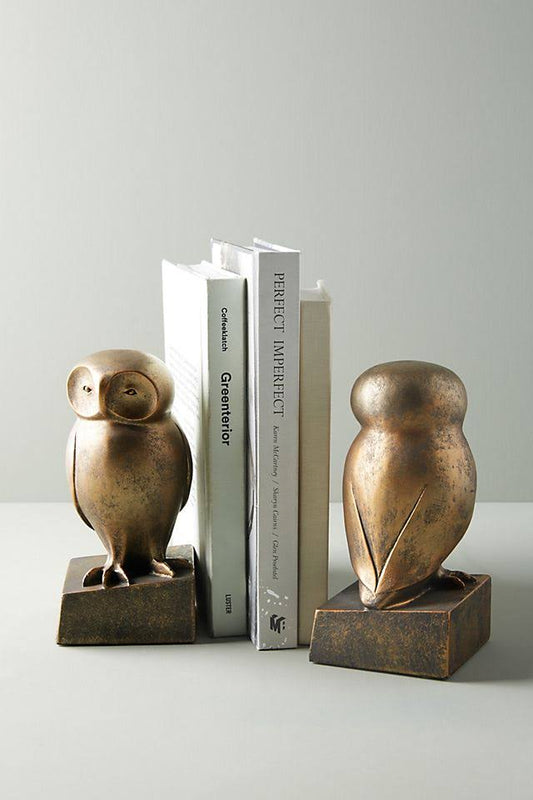 Wise Owl Bookends by Anthropologie