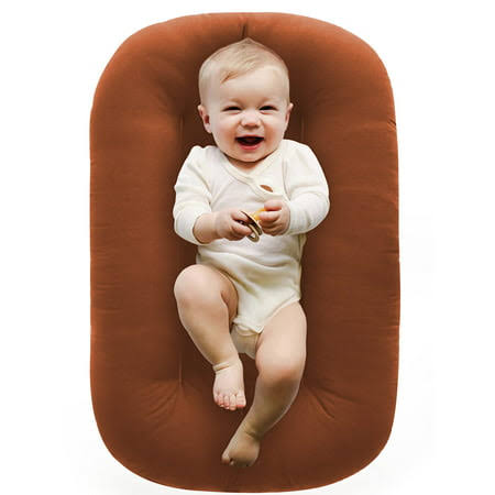 Weake Organic Cotton Baby Lounger Portable Newborn and Infant Floor Seat Suitable from 0-9 Months