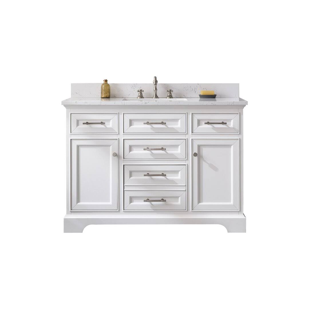 Thompson 48 Single Vanity White Sudio Design Base Finish