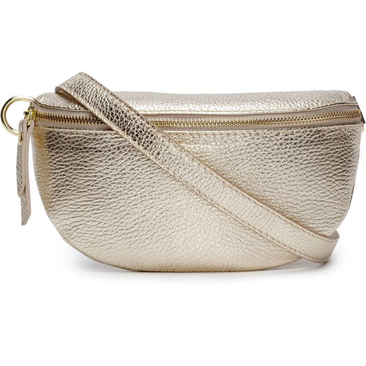 Womens Fanny Pack Made in Italy | Premium Genuine Leather Bum Bag | Designed in London | Gold | Elie Beaumont