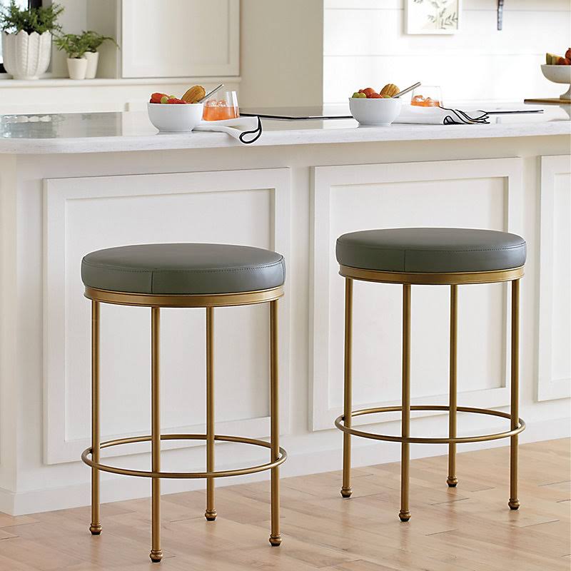 Ballard Designs Cornelia Leather Counter Stool